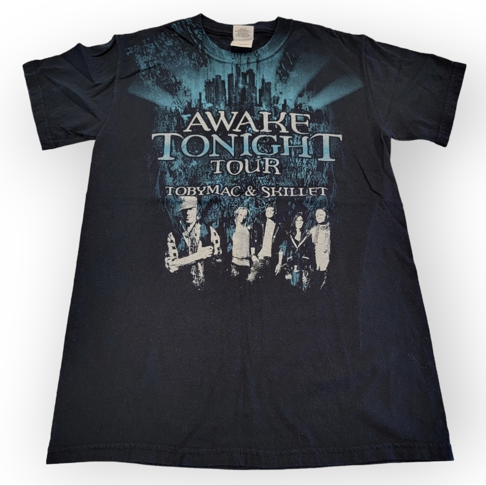 TobyMac & Skillet 2010 Awake Tonight Tour Official Tour Merch Graphic Tee Small